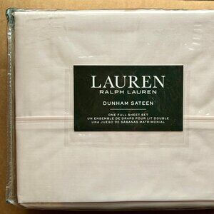 Ralph Lauren Full Size PINK CHAMPAGNE Sheet Set DUNHAM SATEEN COTTON